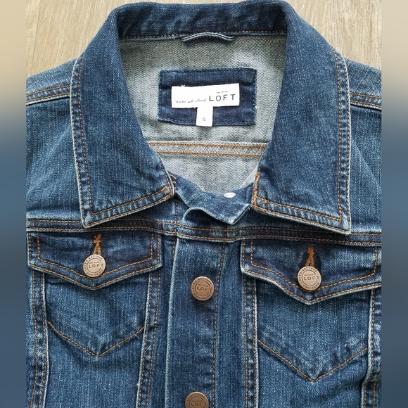 NEW! Loft Denium Jacket Size S - Picture 3 of 10